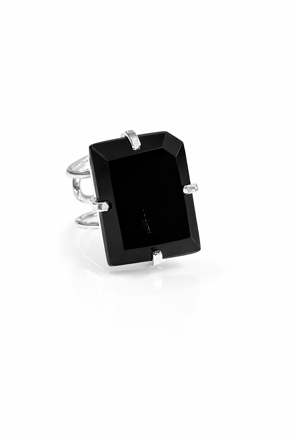 Black Obsidian Ring (Adjustable 5-9)