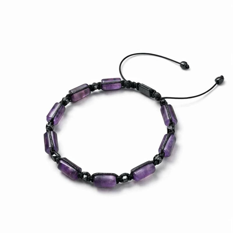 Amethyst Men's Bracelet - Stylish and Durable