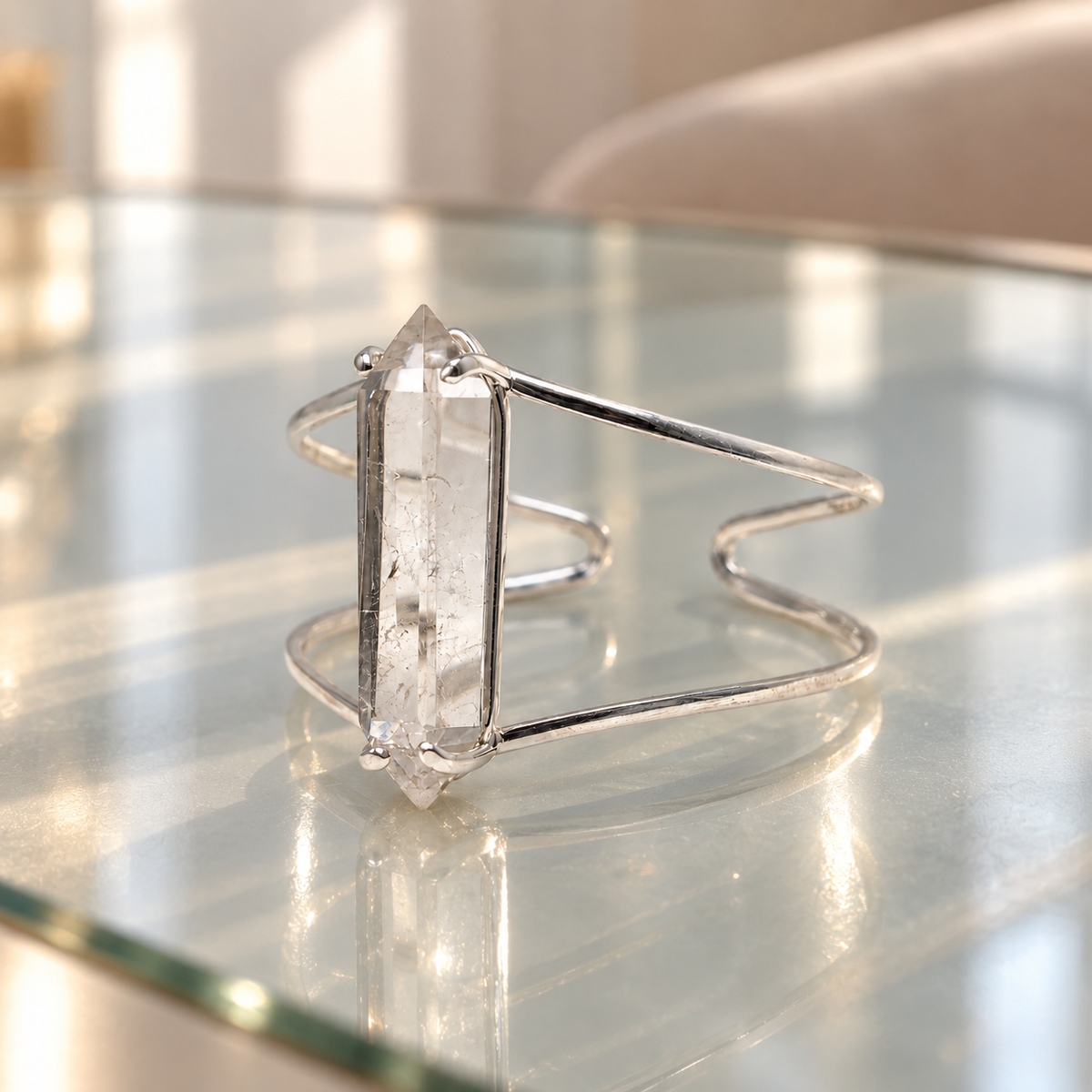 Clear Quartz Double Point Bracelet – Master Quartz