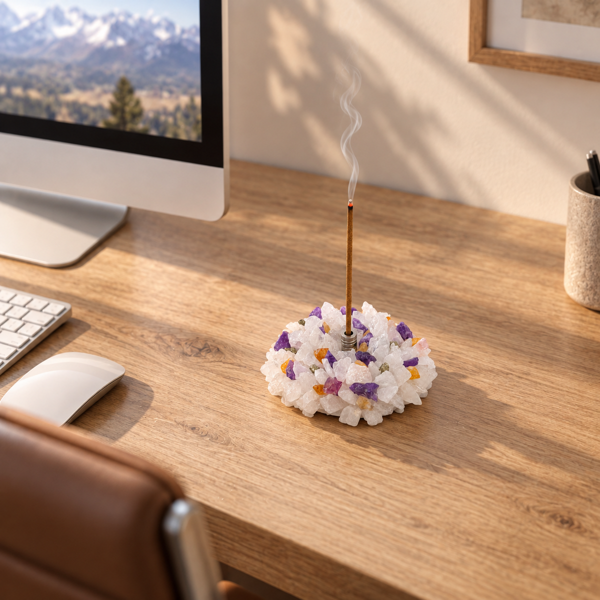 Mixed Crystal Incense Holder