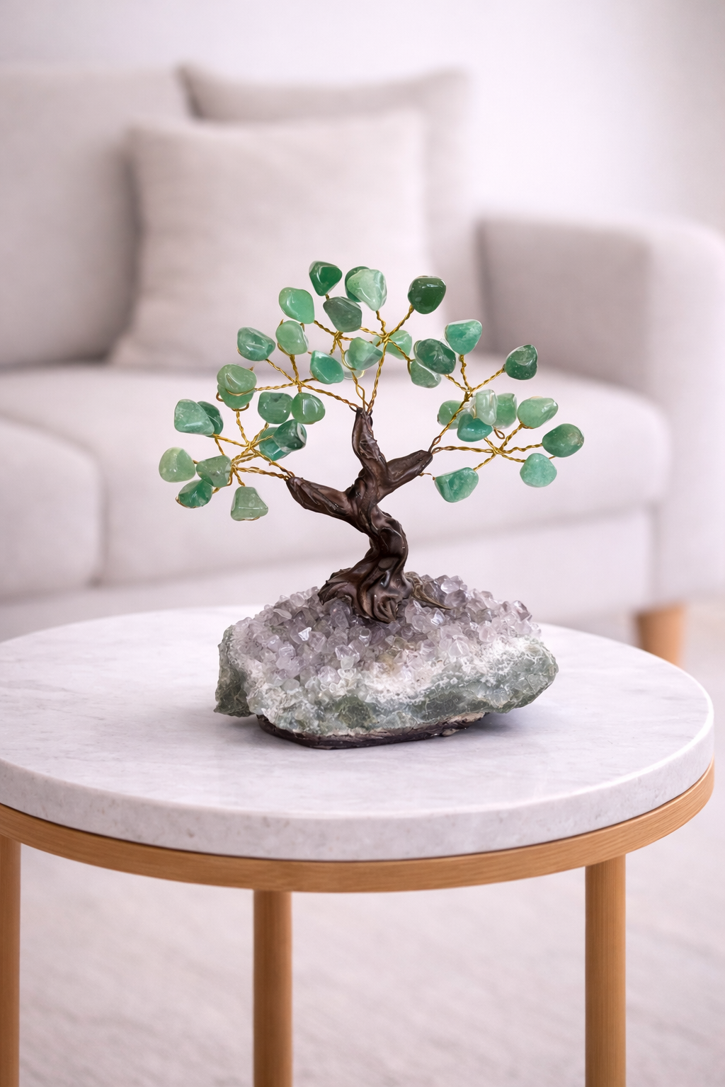 Green Aventurine & Amethyst Tree of Opportunity