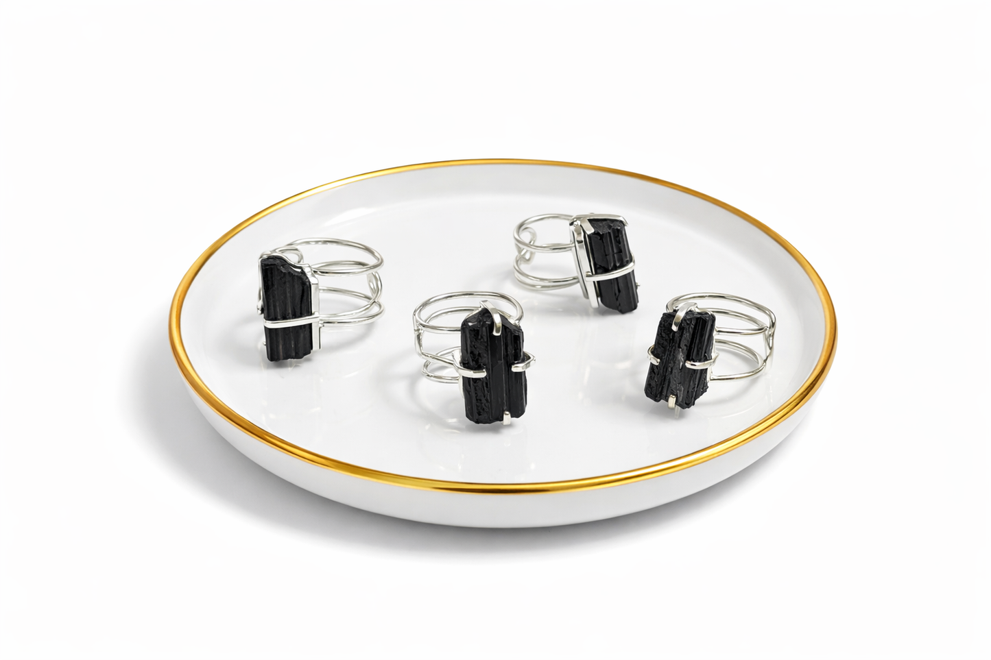 Black Tourmaline Ring (Adjustable 5-9)