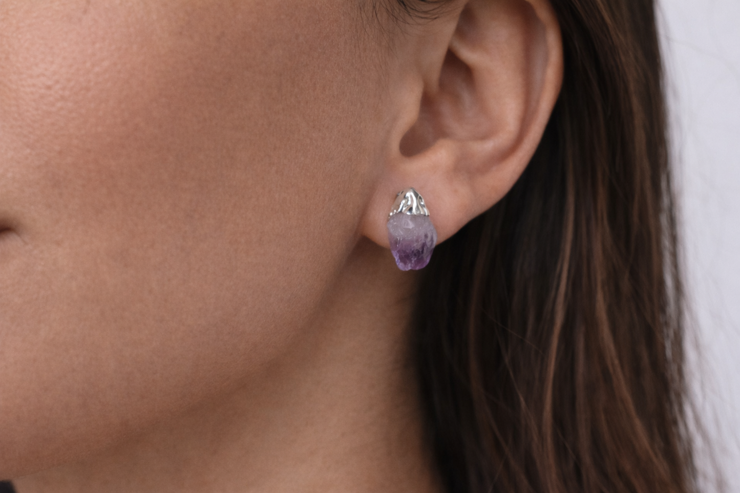 Amethyst Stud Earrings