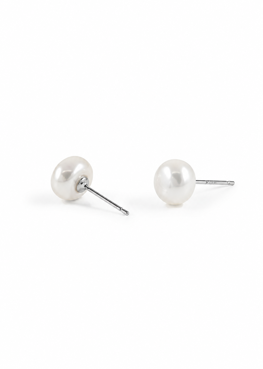 925 Silver Pearl Studs -June Birthstone
