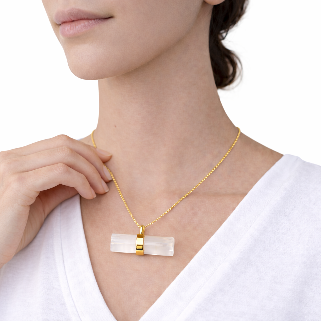Selenite Bar Necklace