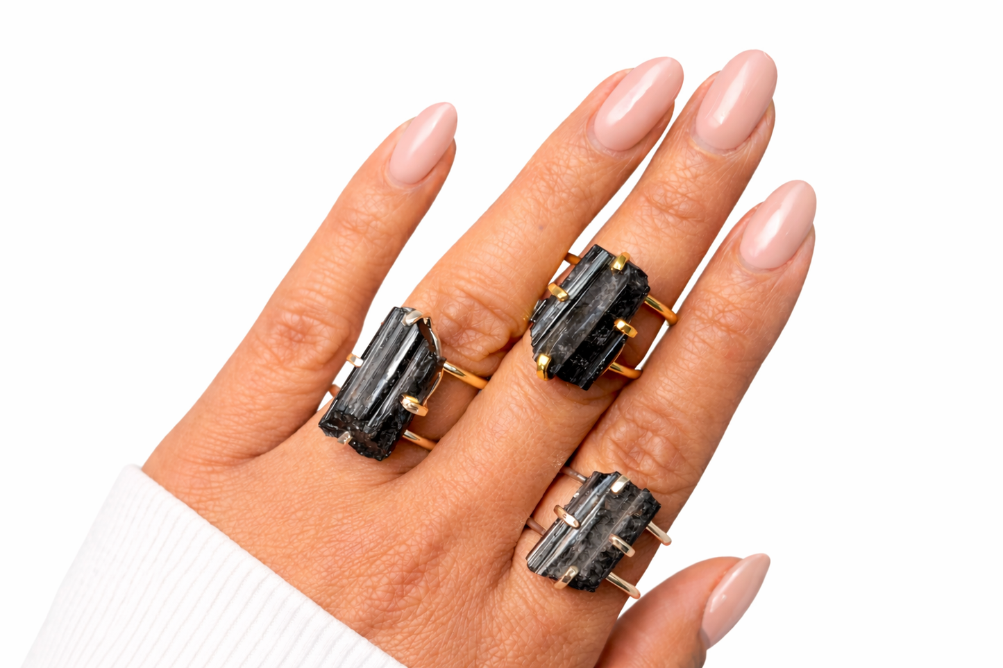 Black Tourmaline Ring (Adjustable 5-9)