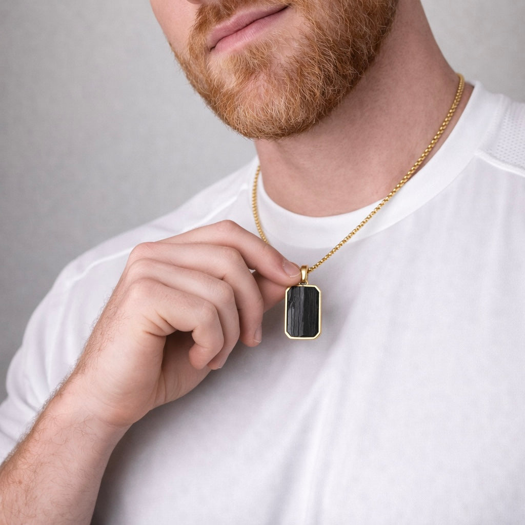 Men’s Black Tourmaline Necklace