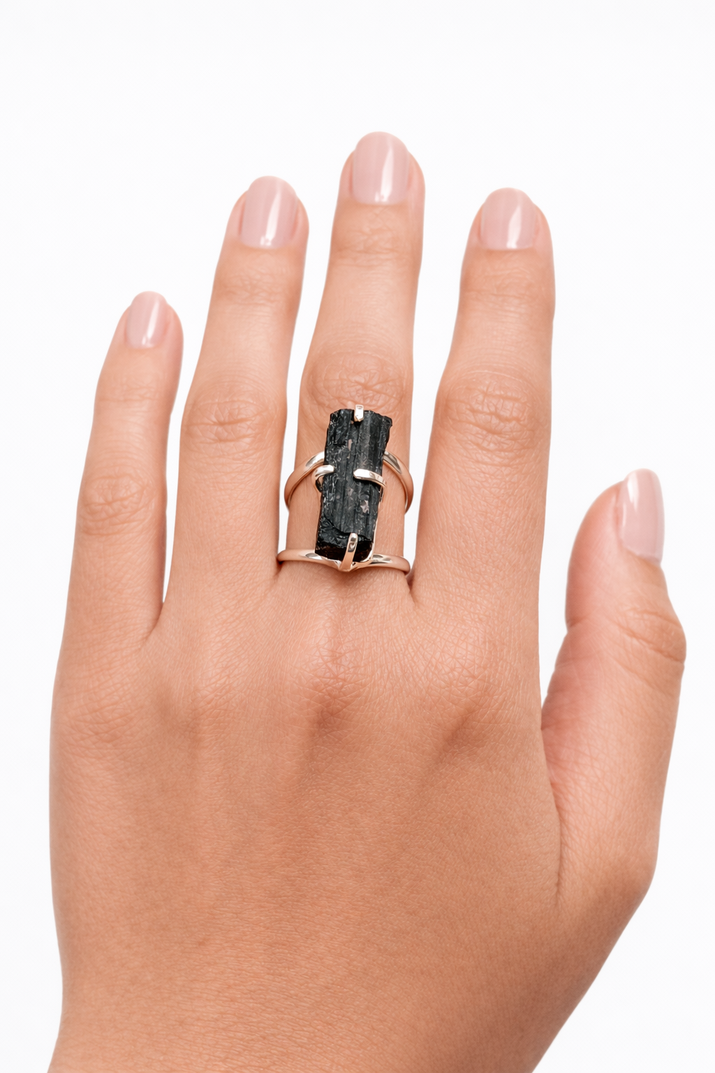 Black Tourmaline Ring (Adjustable 9-13)