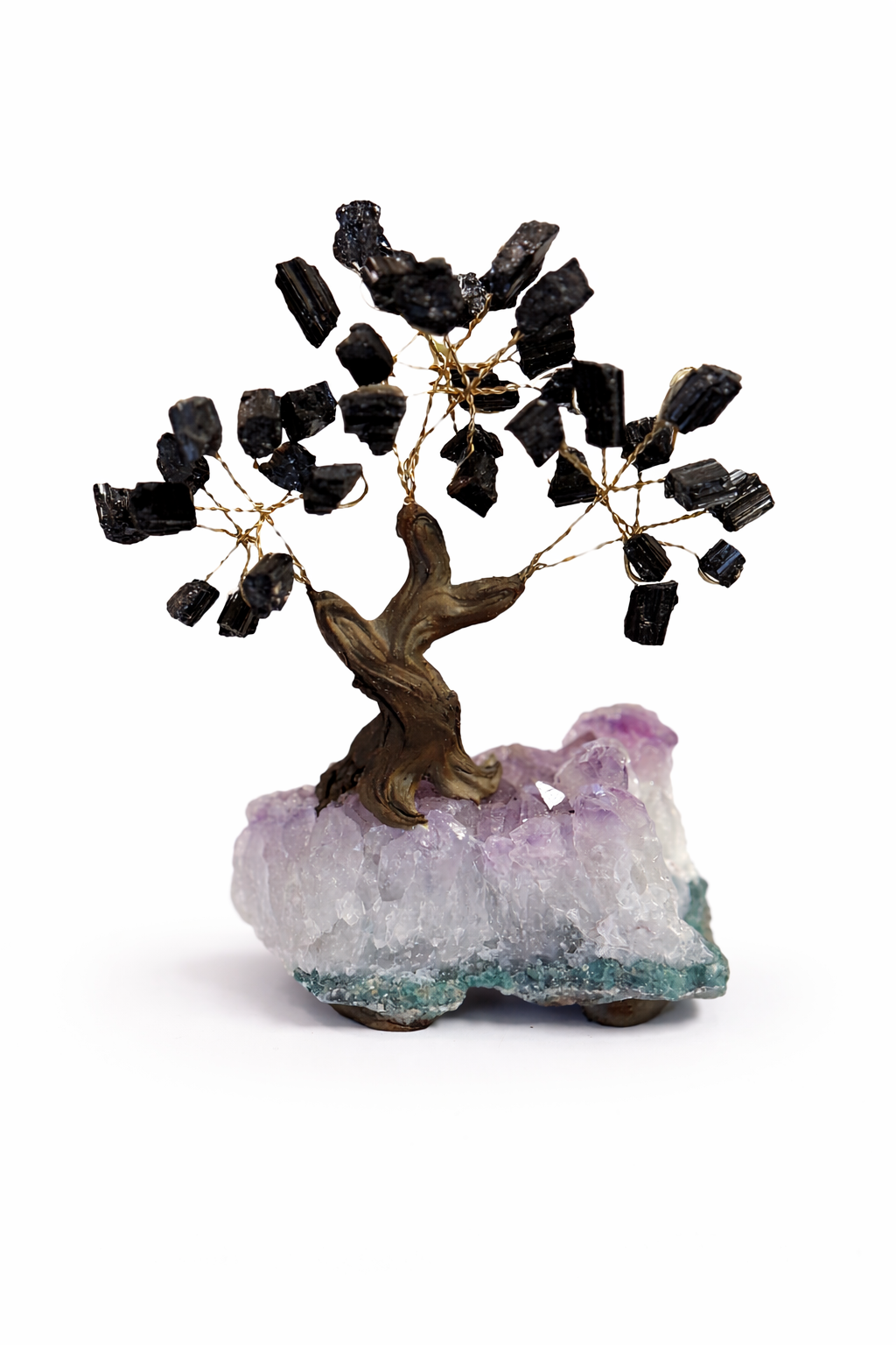 Black Tourmaline & Amethyst Tree of Protection