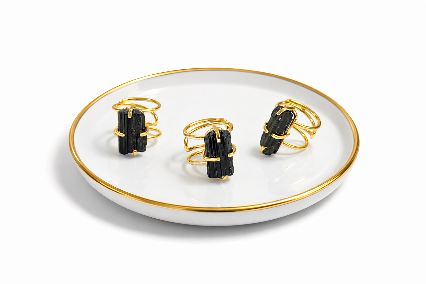 Black Tourmaline Ring (Adjustable 5-9)