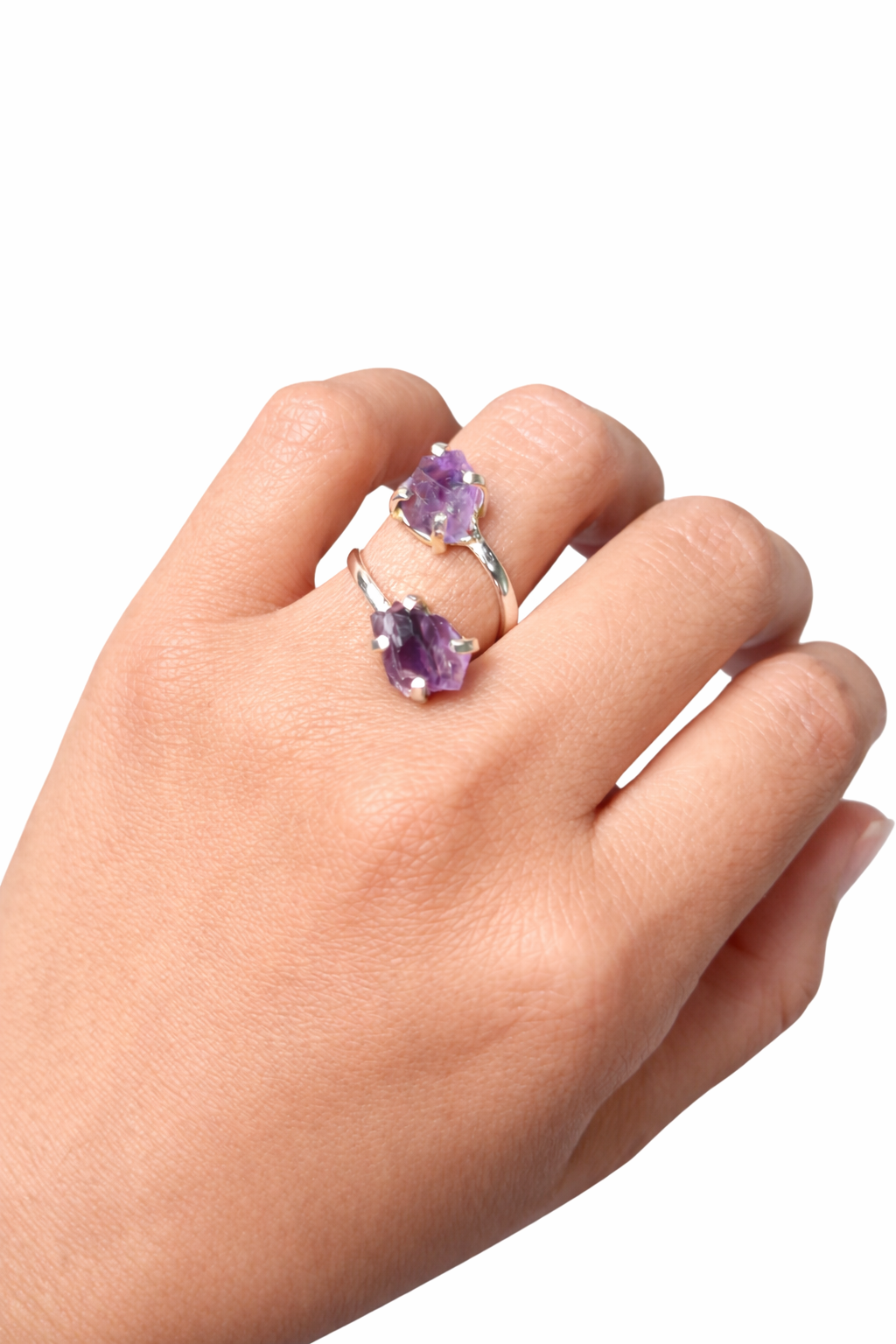 Double Amethyst Ring (Size 5-9)