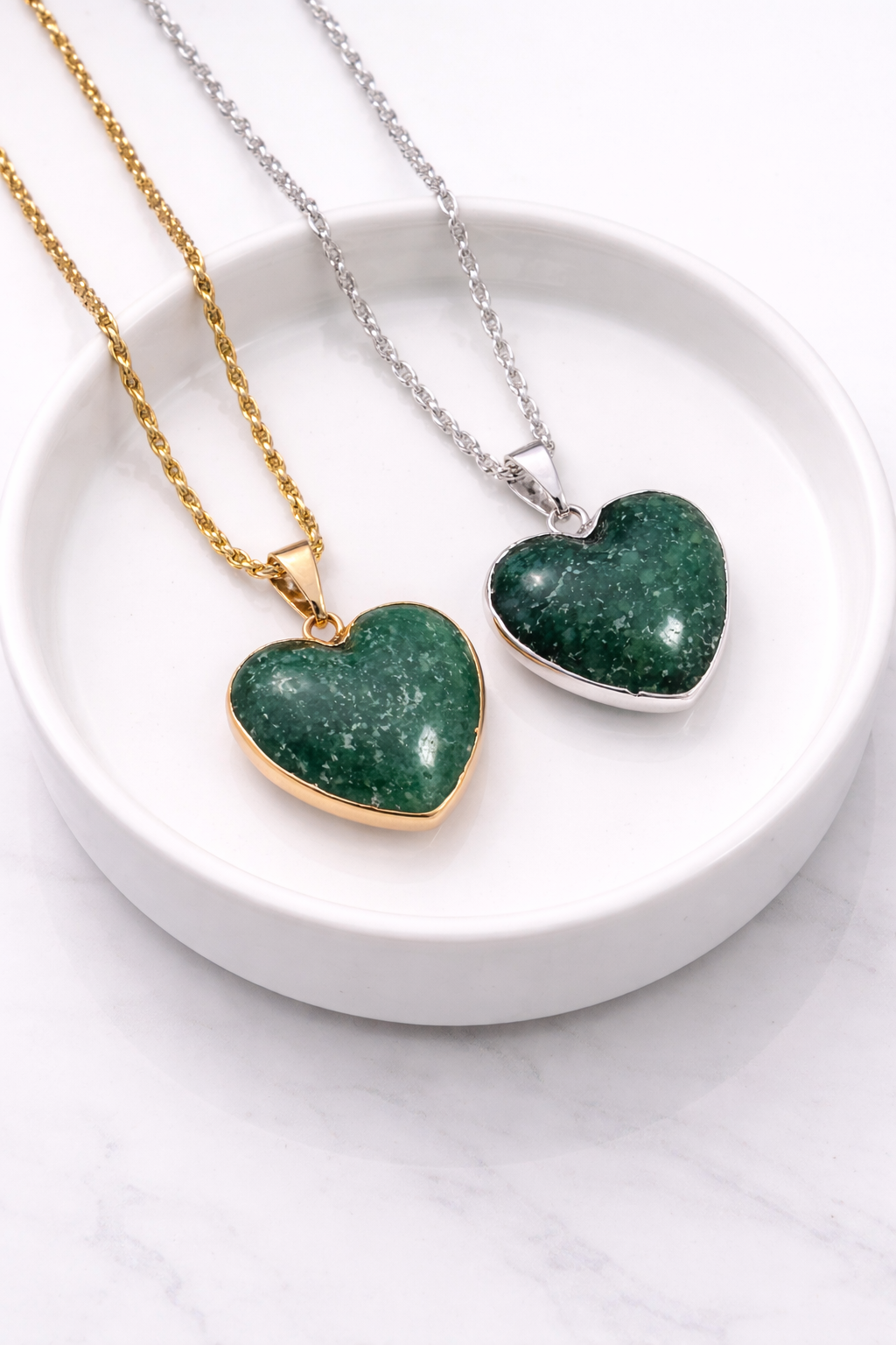 Green Aventurine Heart Necklace