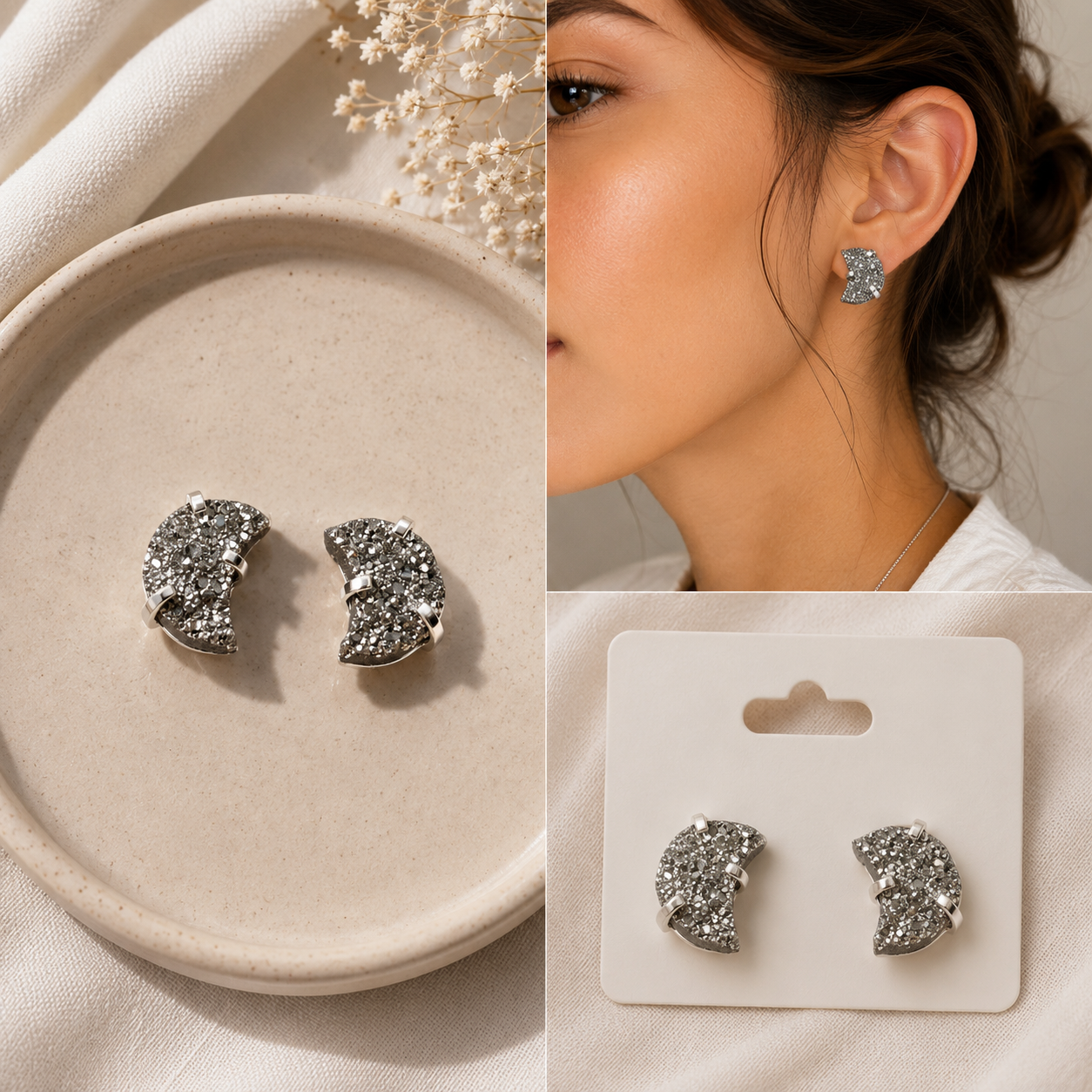 Pyrite Stud Earrings