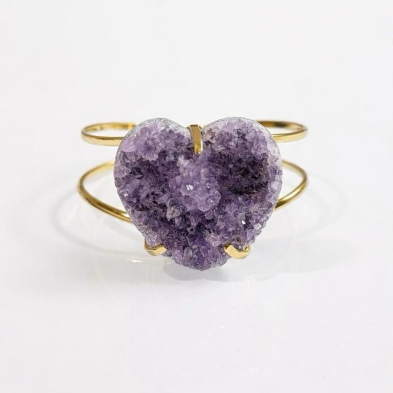 Amethyst Heart Bracelet