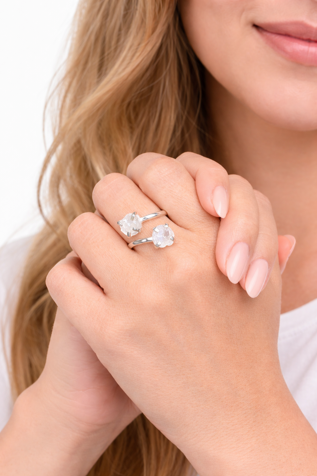 Moonstone Dual Ring – June Birthstone