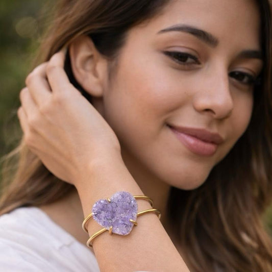 Amethyst Heart Bracelet