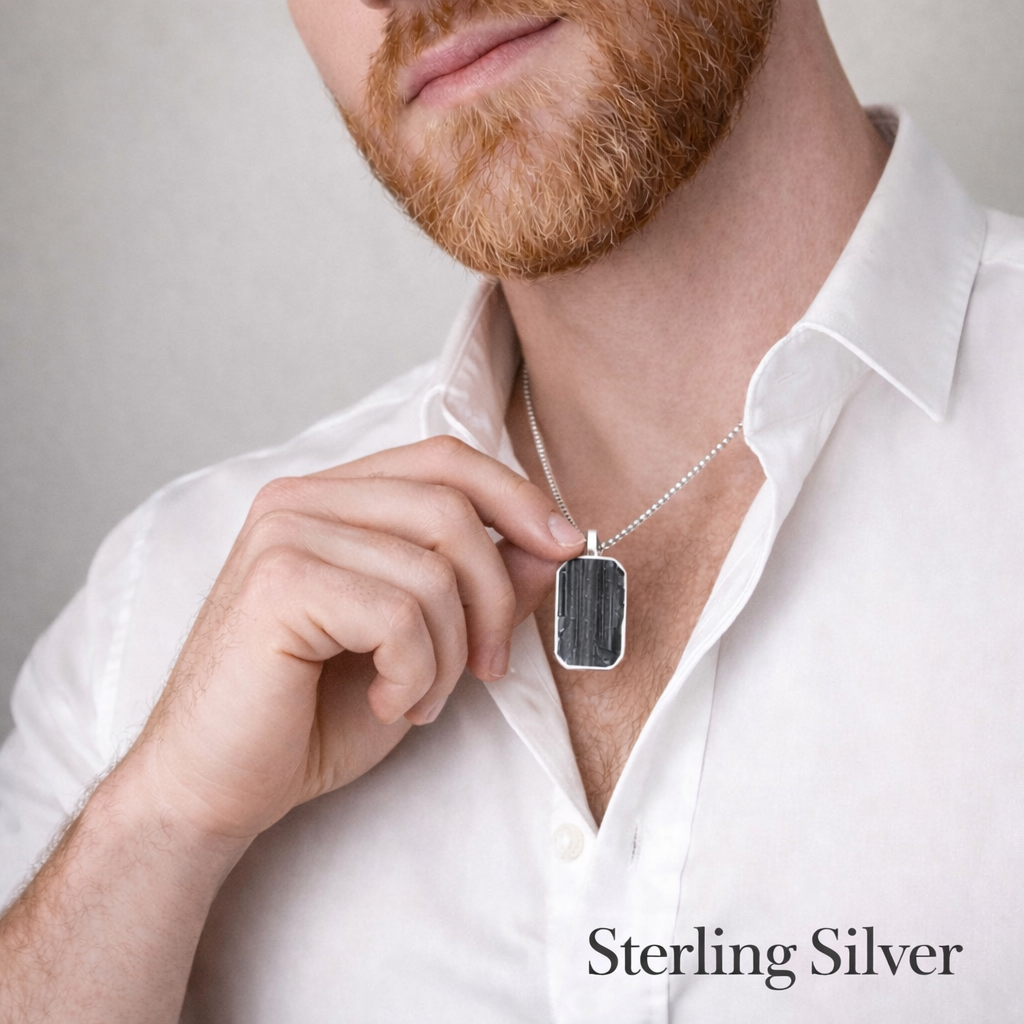 Men’s Black Tourmaline Necklace