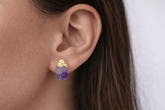 Amethyst Stud Earrings