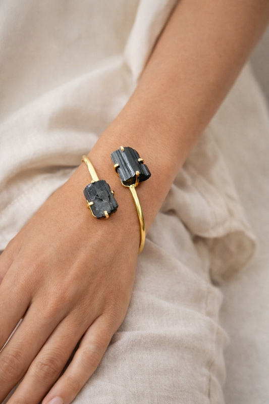 Black Tourmaline Double Bracelet