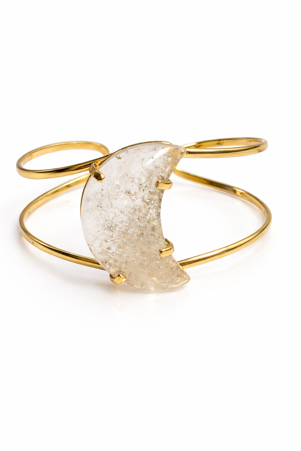 Clear Quartz Moon Bracelet