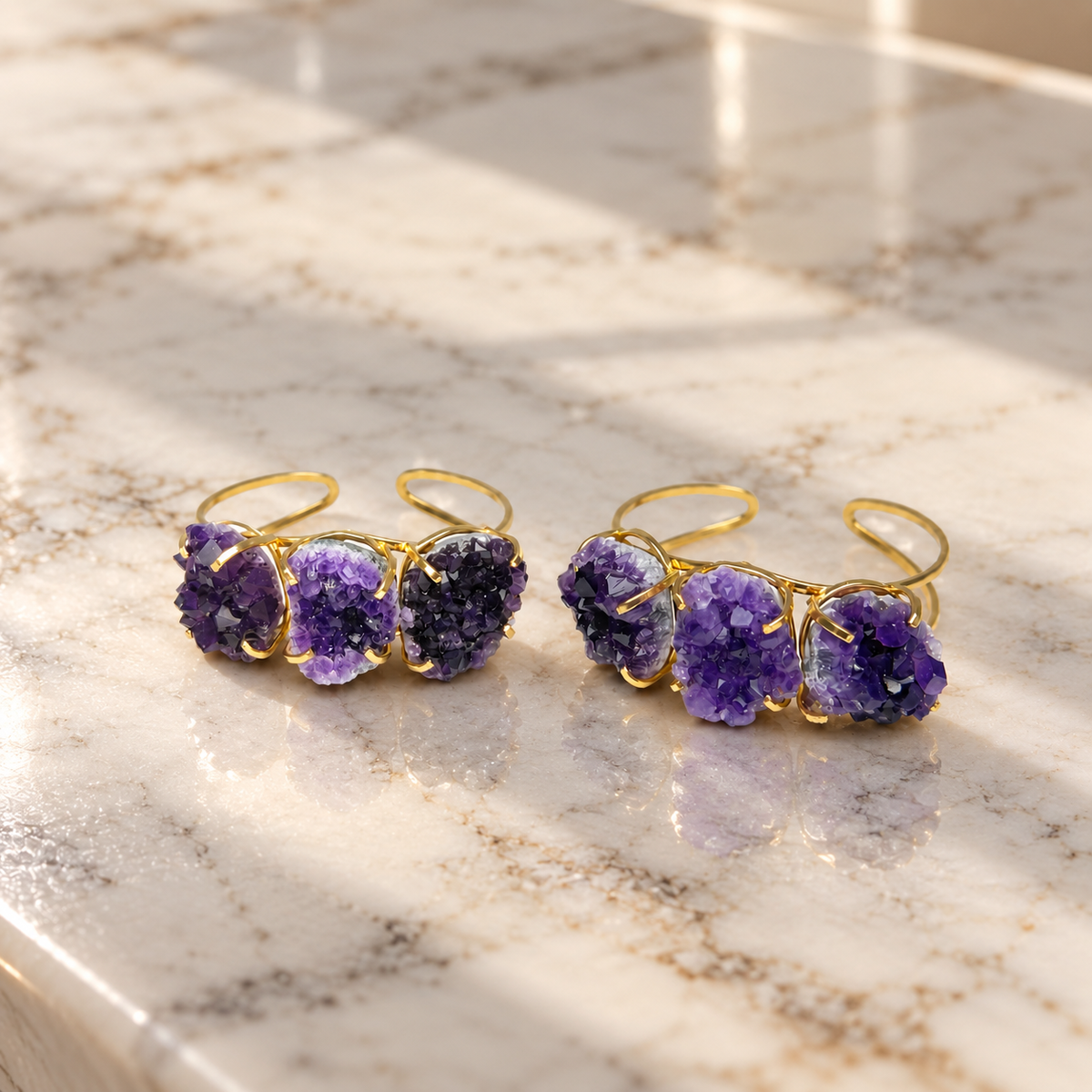 Triple Amethyst Bracelet – February Birthstone