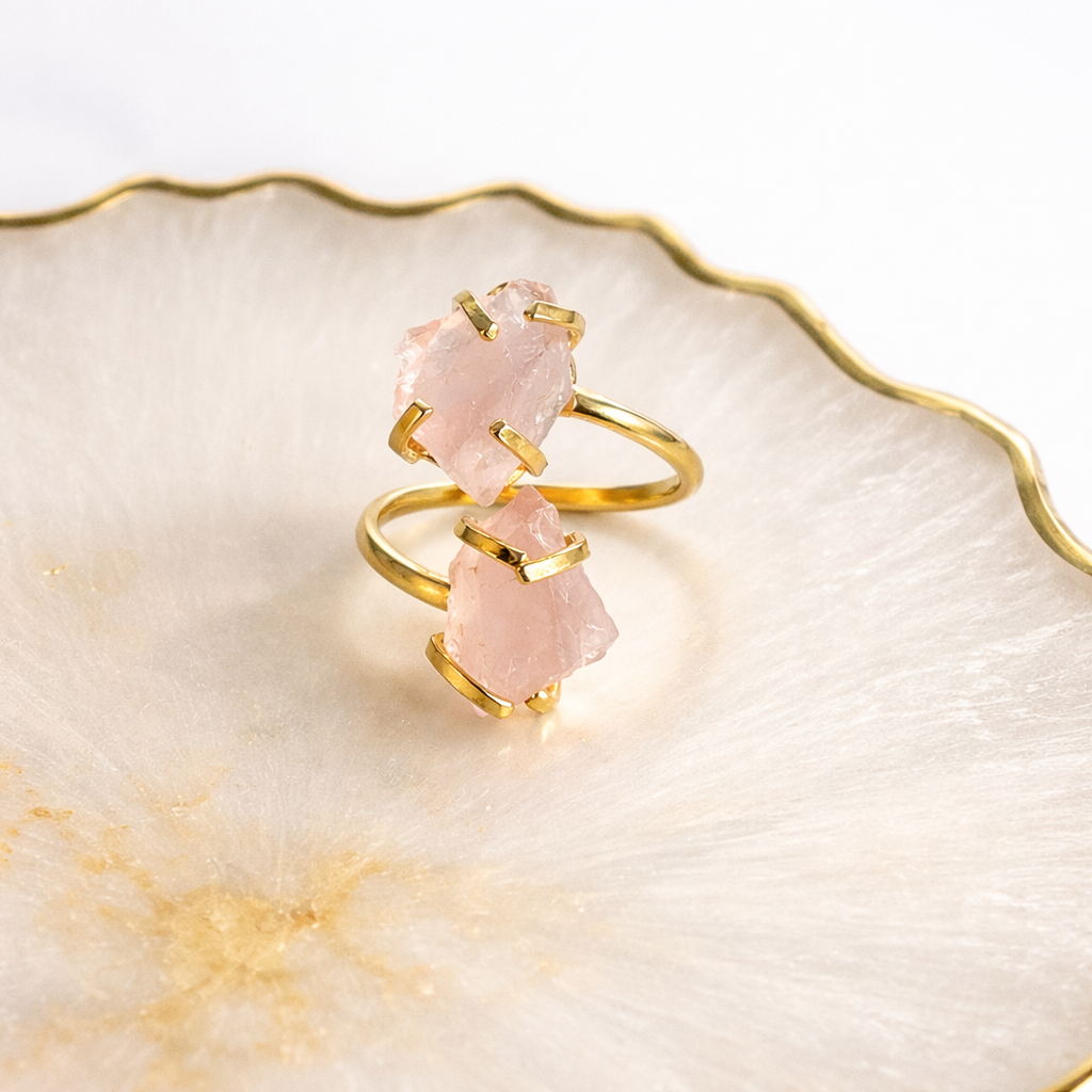 Amor Dual – Rose Quartz Ring