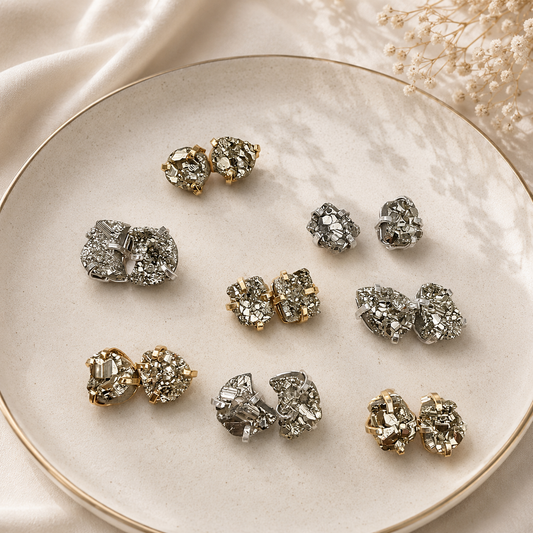 Pyrite Stud Earrings