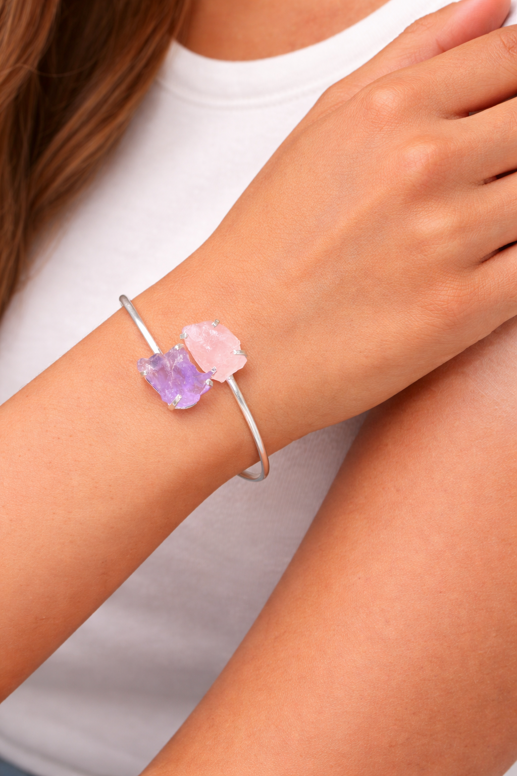 Rose Quartz & Amethyst Bracelet