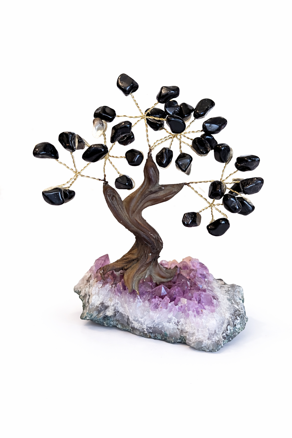 Obsidian & Amethyst Tree of Protection