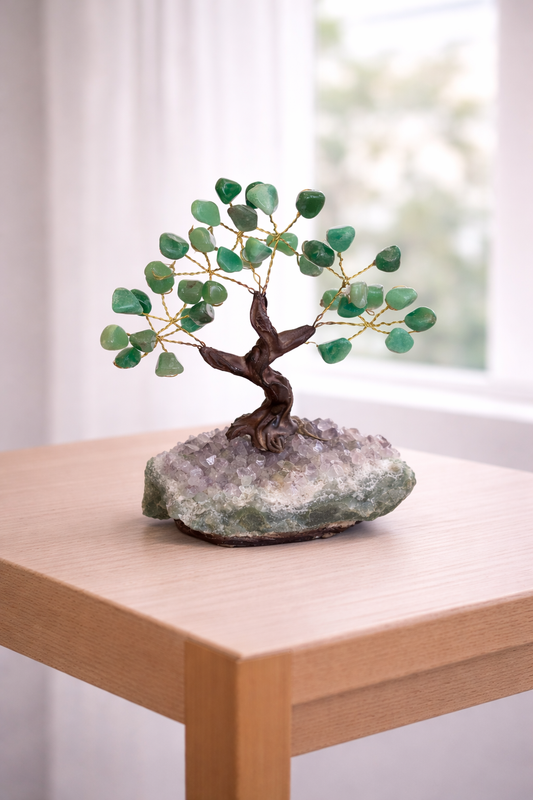 Green Aventurine & Amethyst Tree of Opportunity