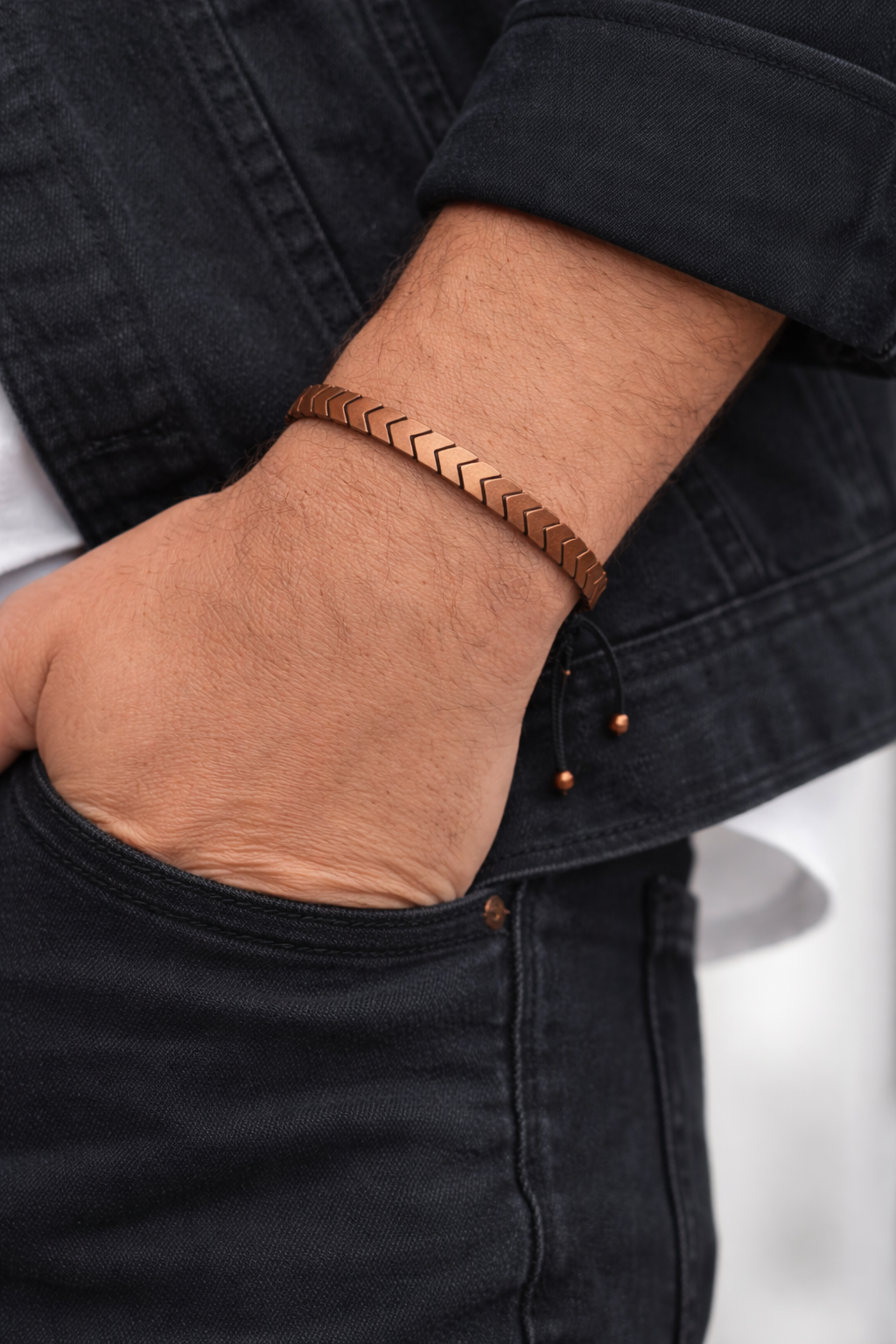 Bronze Hematite Men’s Bracelet
