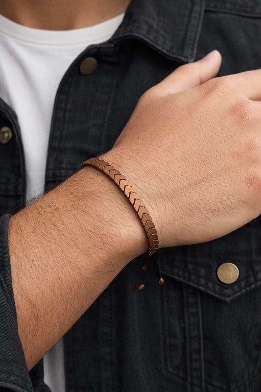 Bronze Hematite Men’s Bracelet