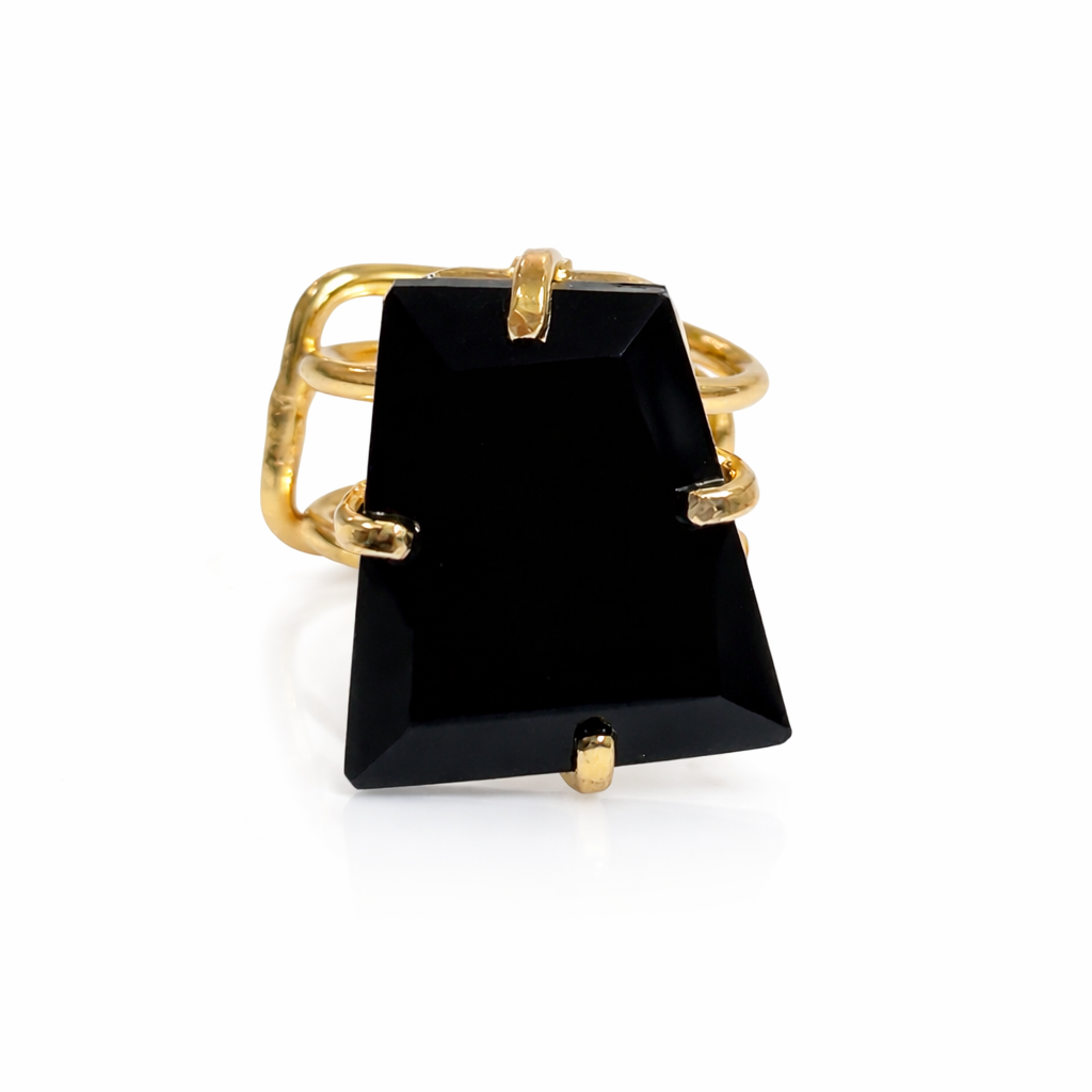 Black Obsidian Ring (Adjustable 5-9)