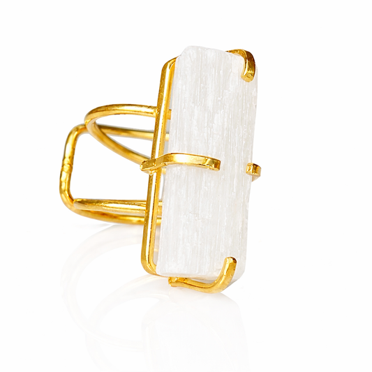 Selenite Medium Ring