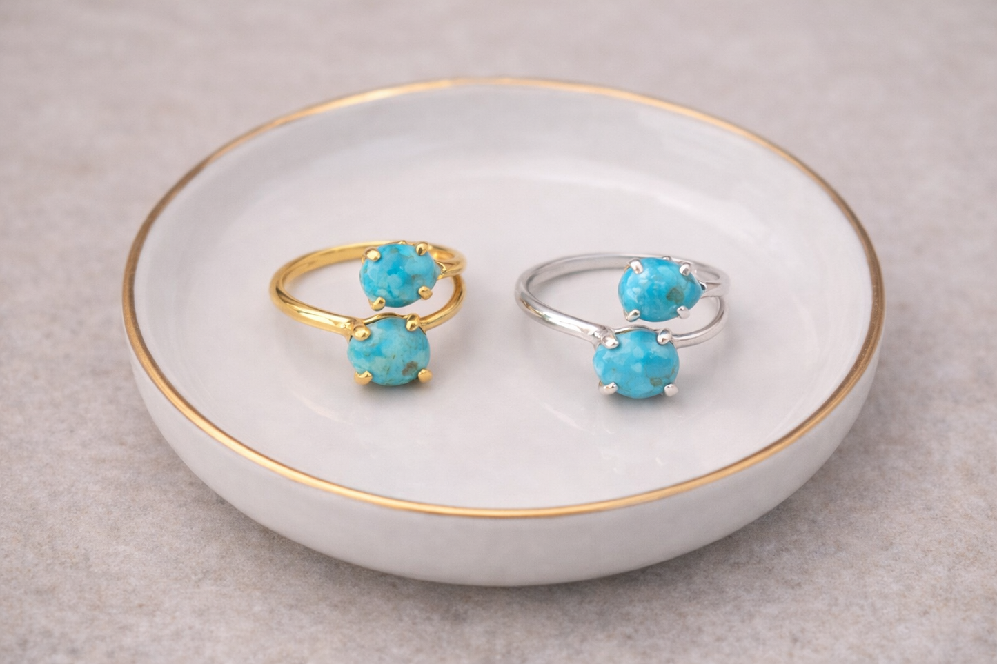 Desert Sky Double Turquoise Ring