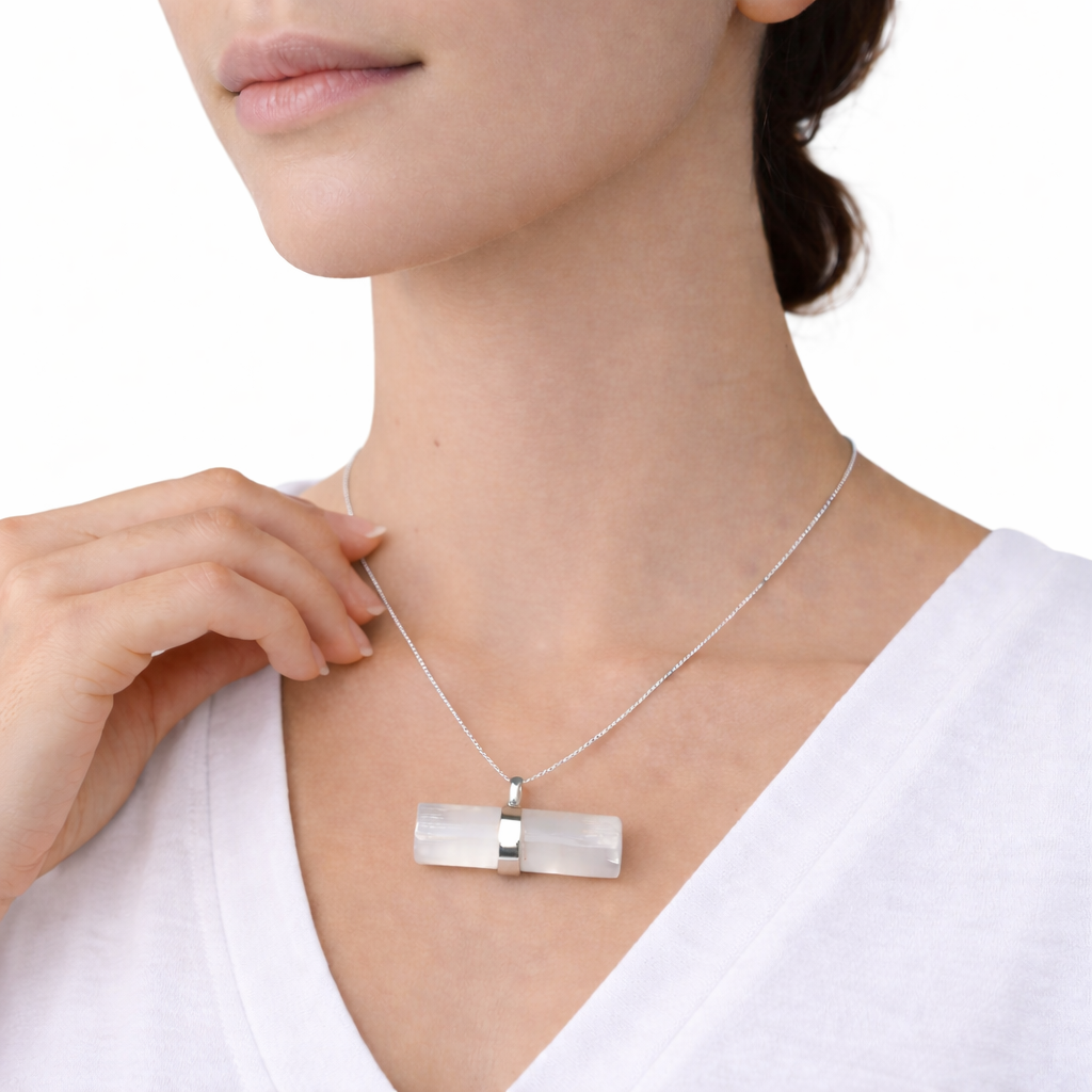 Selenite Bar Necklace