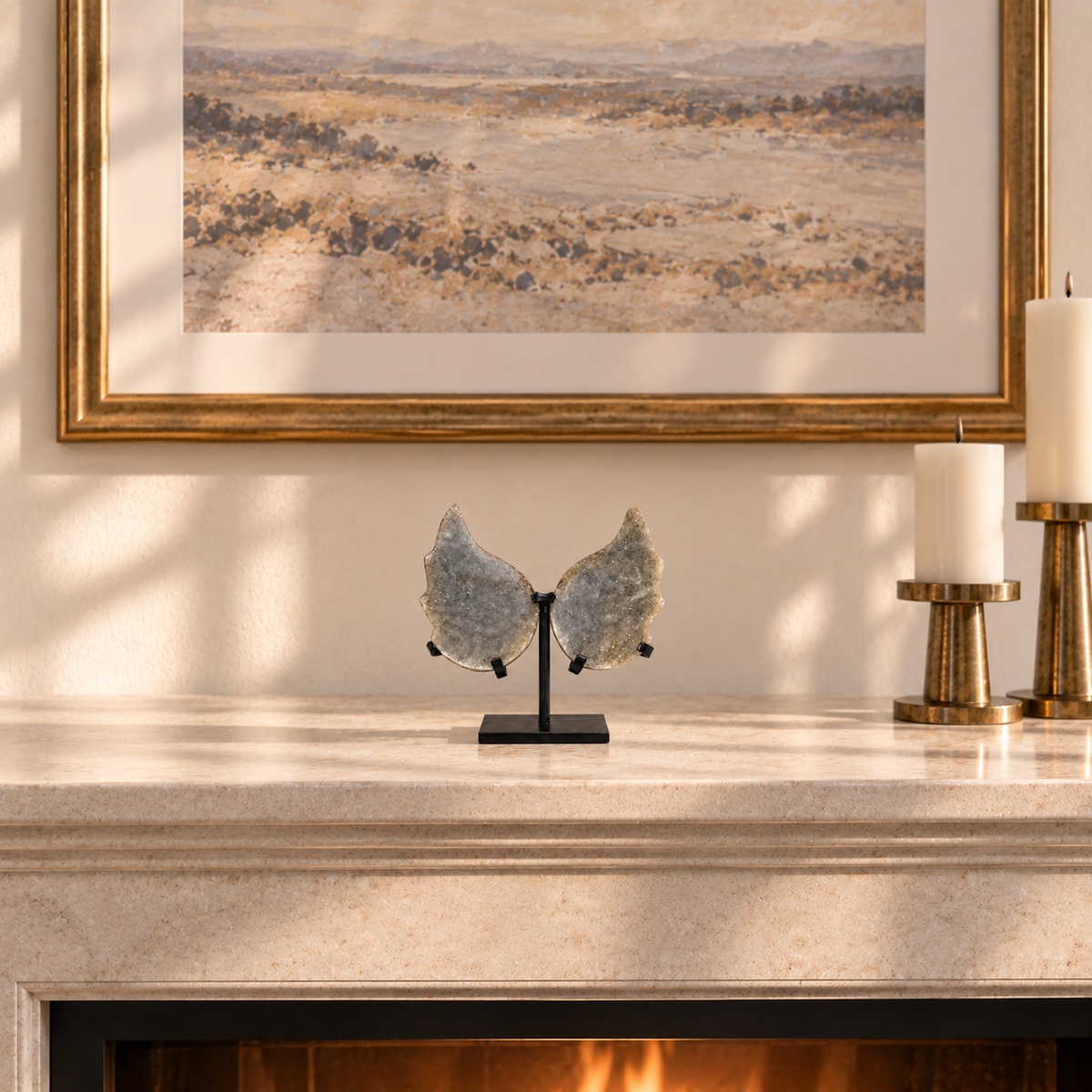 Druzy Angel Wings