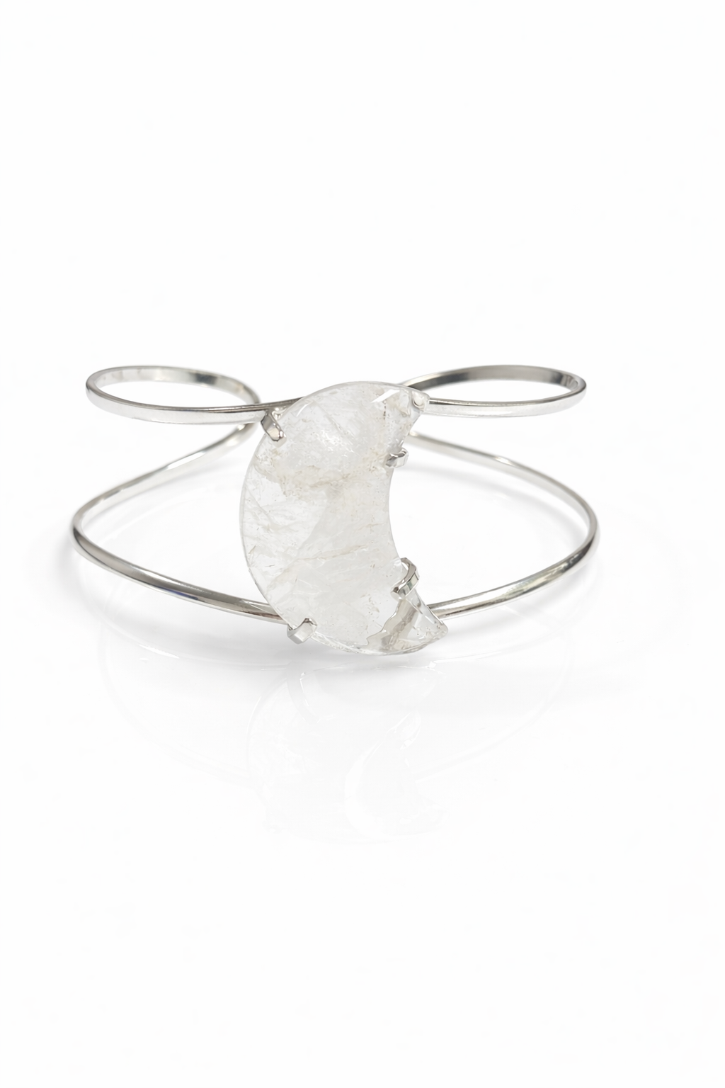 Clear Quartz Moon Bracelet