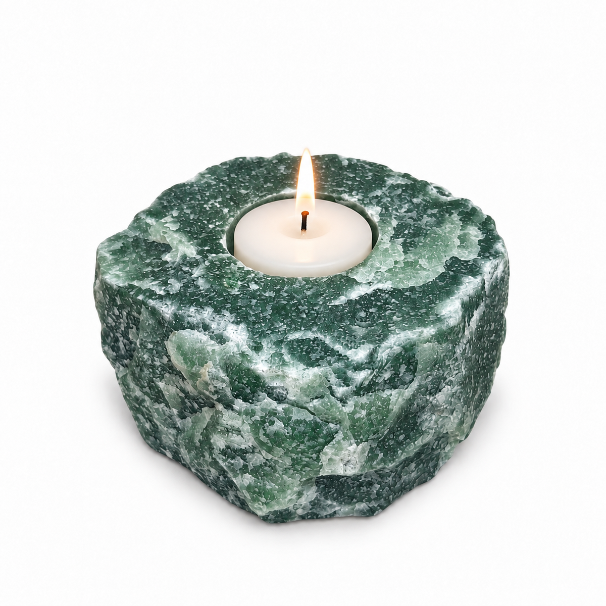 Green Aventurine Crystal Candle Holder