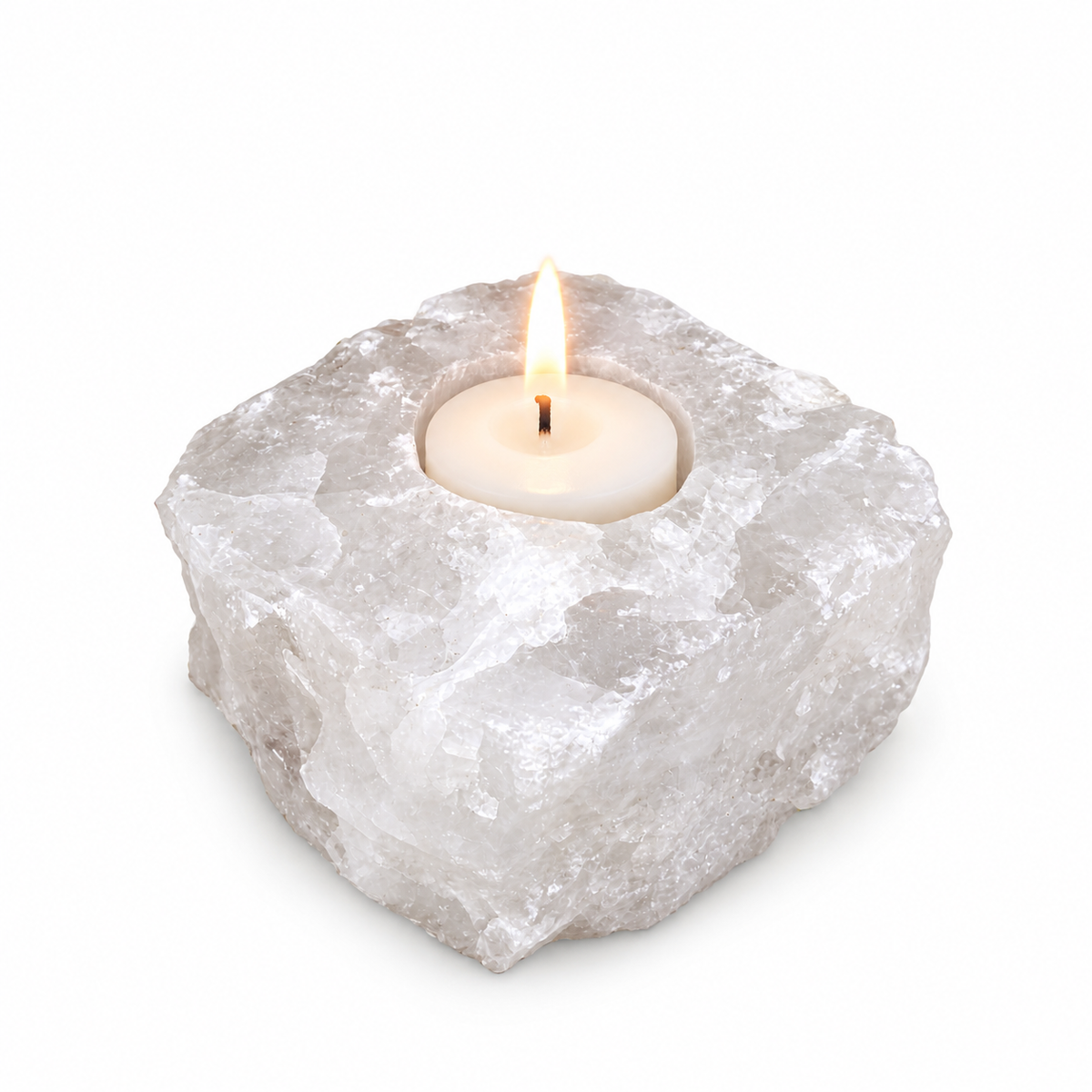 Natural Crystal Candle Holder