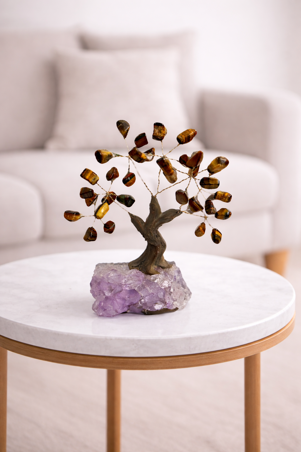 Tiger’s Eye & Amethyst Tree of Strength