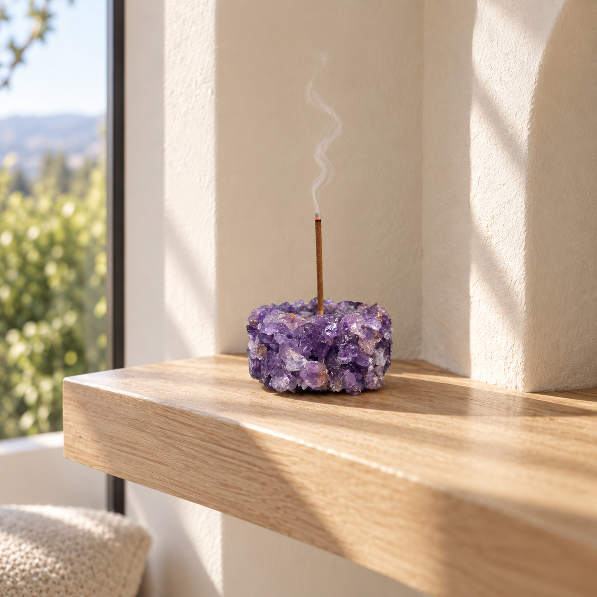 Amethyst Incense Holder