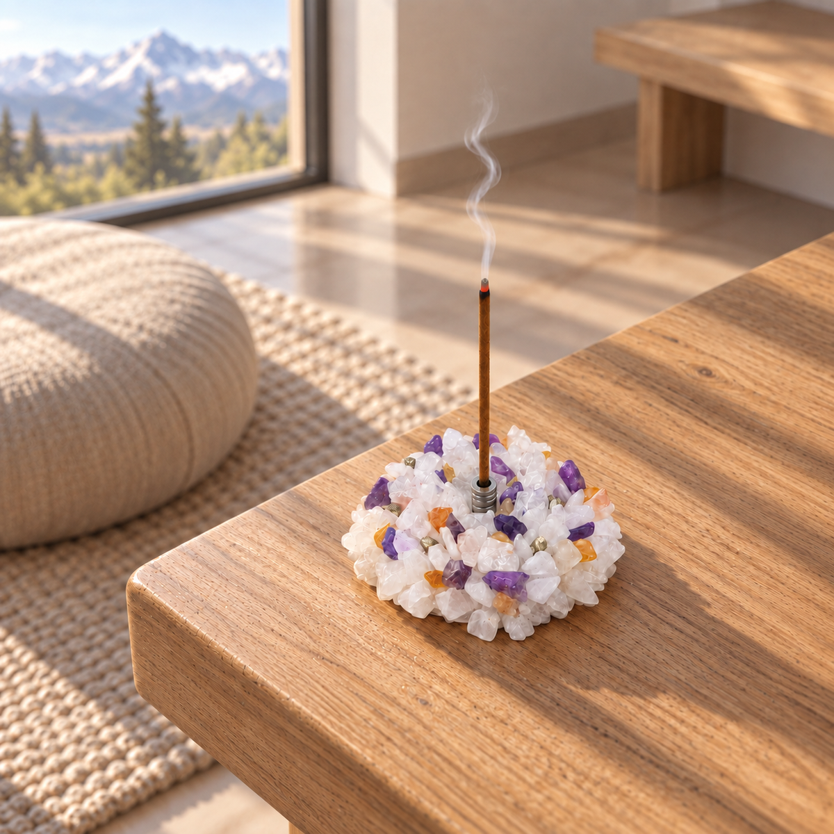 Mixed Crystal Incense Holder