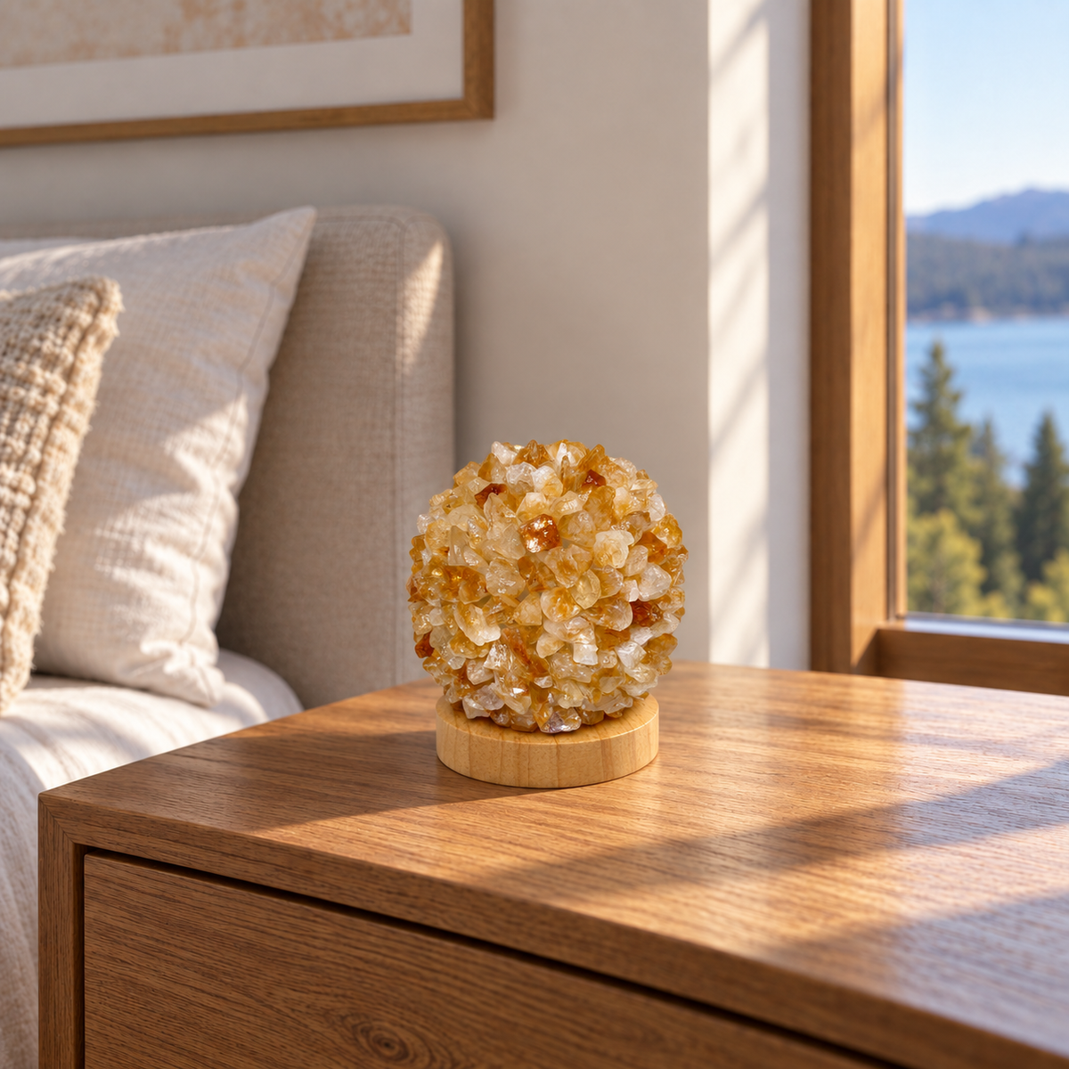 Citrine Cluster Lamp