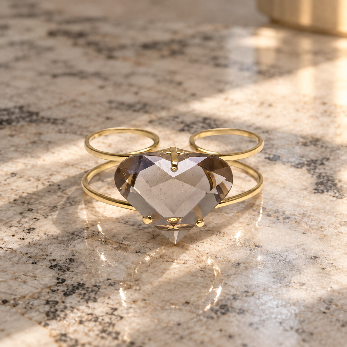 Smoky Quartz Heart Bracelet