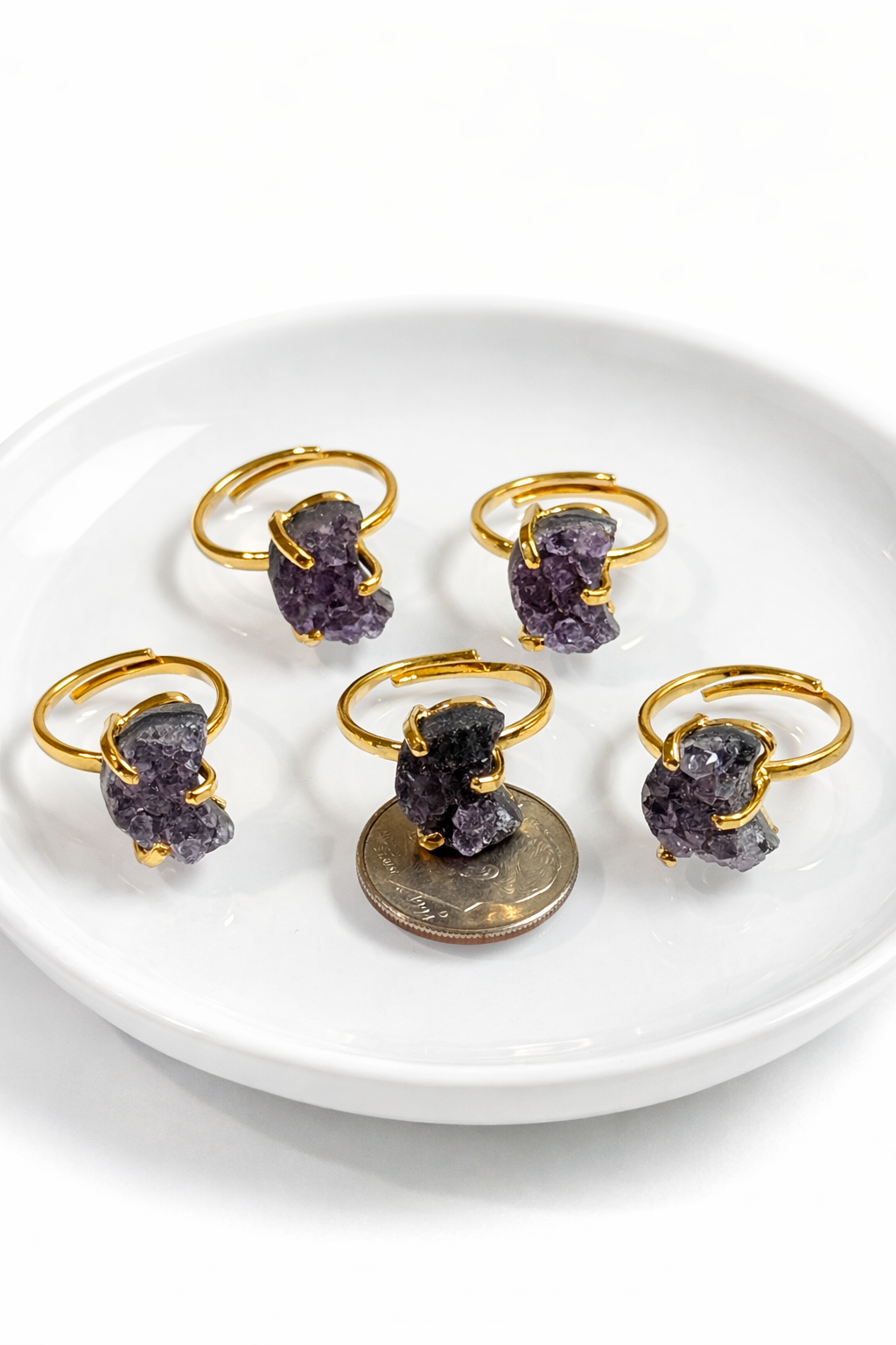 Amethyst Moon Ring (Size 5-8)