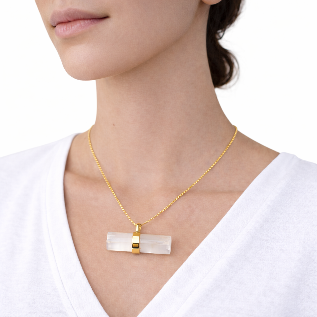 Selenite Bar Necklace