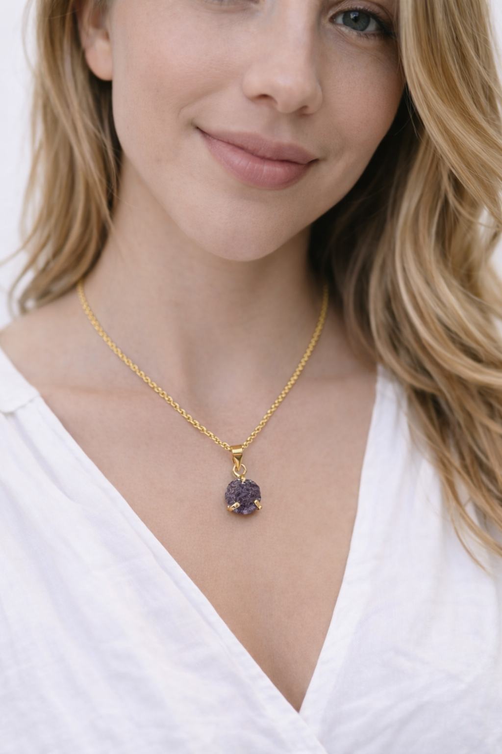 Amethyst Druzy (Gold plated over 925 sterling silver)