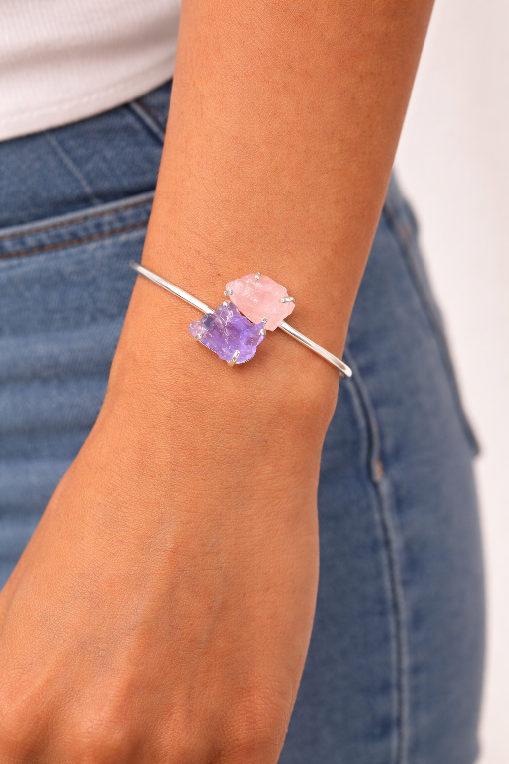 Rose Quartz & Amethyst Bracelet
