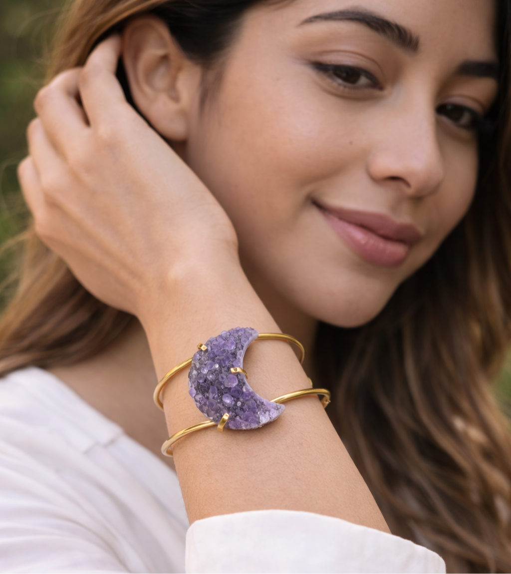 Amethyst Moon Bracelet